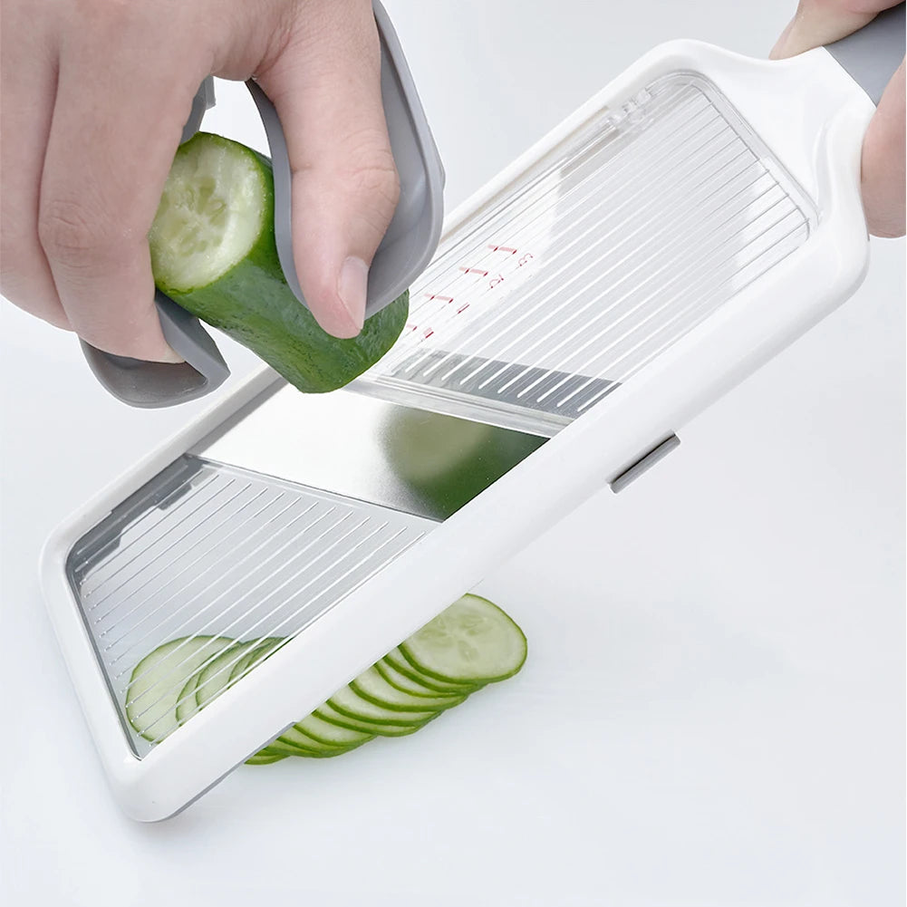 Multi Handheld Mandoline Slicer with Adjustable Stainless Steel Blade Patato Chopper for Speedy Slicing of Fruits and Vegetables