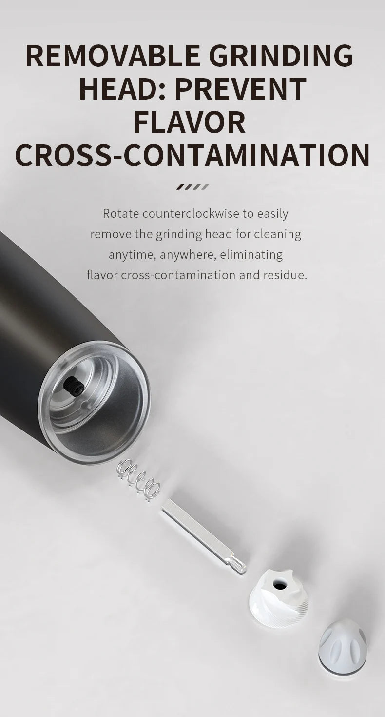 Gravity Electric Salt And Pepper Grinder Set, Battery Powered LED Light One HandAutomatic Operation