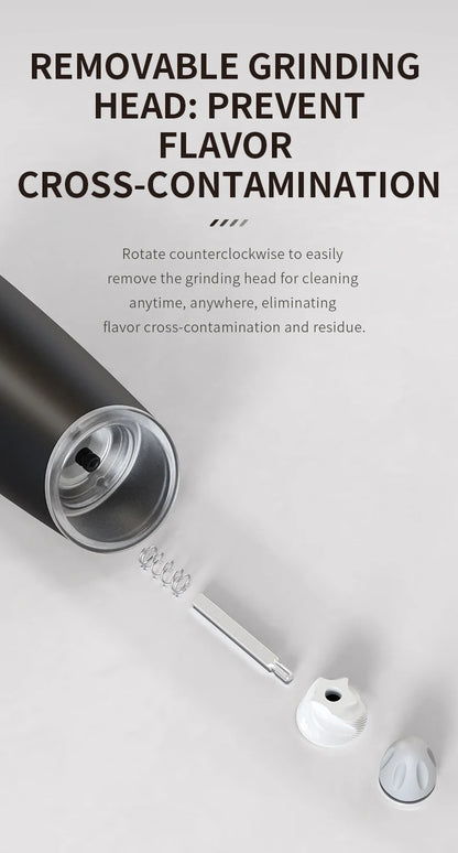 Gravity Electric Salt And Pepper Grinder Set, Battery Powered LED Light One HandAutomatic Operation