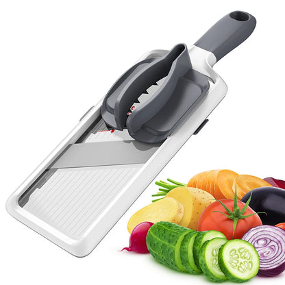Multi Handheld Mandoline Slicer with Adjustable Stainless Steel Blade Patato Chopper for Speedy Slicing of Fruits and Vegetables